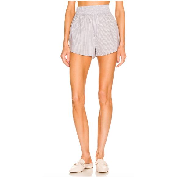 Women's Boho Weekend Stories Talia Shorts in Slate Stripe size XS Quiet Luxury - Picture 1 of 5